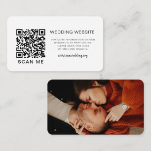QR code RSVP Wedding Website Photo Enclosure Card