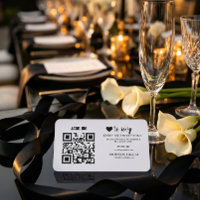 QR Code RSVP Wedding Website Simple Photo Response