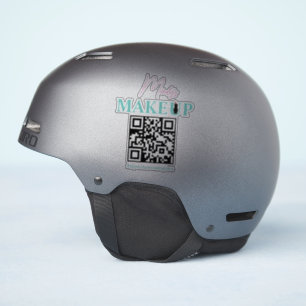 QR Code Salon Business Name Bike Helmet Decal