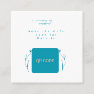 QR Code Save the Date Card Minimalist Wedding Card