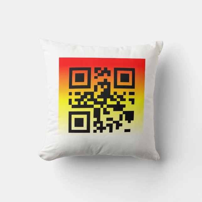 QR Code® Saying: CONGRATULATIONS Cushion (Front)