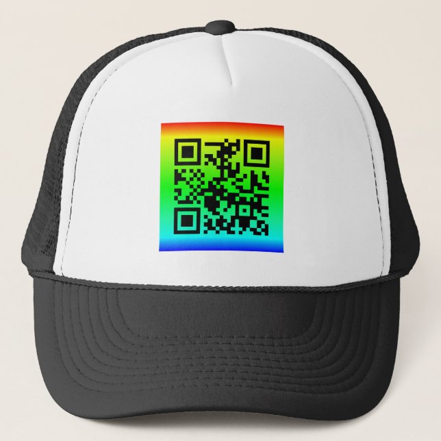 QR Code® Saying: EVERYTHING WILL BE OK Trucker Hat (Front)