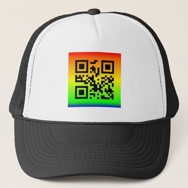 QR Code® Saying: HAPPINESS Trucker Hat (Front)