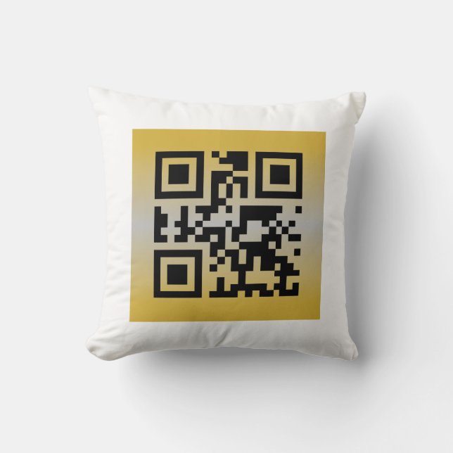 QR Code® Saying: HAPPY ANNIVERSARY Cushion (Front)