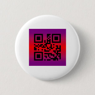 QR Code® Saying: HAPPY EASTER 6 Cm Round Badge