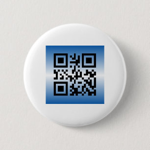 QR Code® Saying: HAPPY HANUKKAH 6 Cm Round Badge