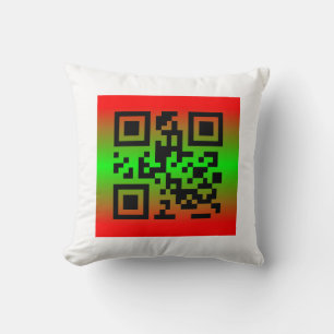 QR Code® Saying: HAPPY HOLIDAYS Cushion