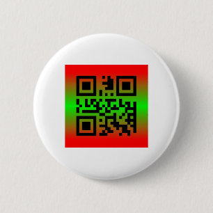 QR Code® Saying: HAPPY KWANZAA 6 Cm Round Badge