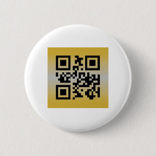 QR Code® Saying: HAPPY NEW YEAR 6 Cm Round Badge