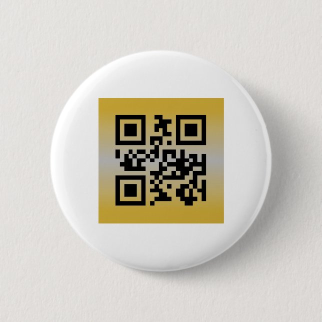 QR Code® Saying: HAPPY NEW YEAR 6 Cm Round Badge (Front)