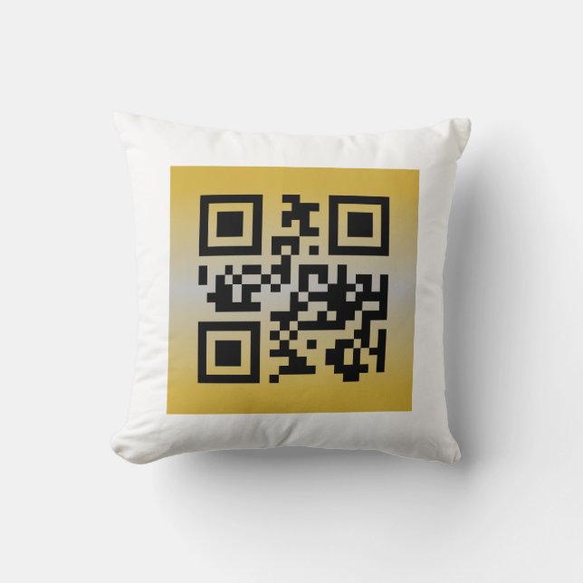 QR Code® Saying: HAPPY NEW YEAR Cushion (Front)