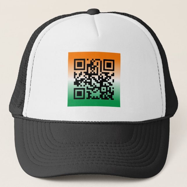 QR Code® Saying: HAPPY ST. PATRICK’S DAY Trucker Hat (Front)