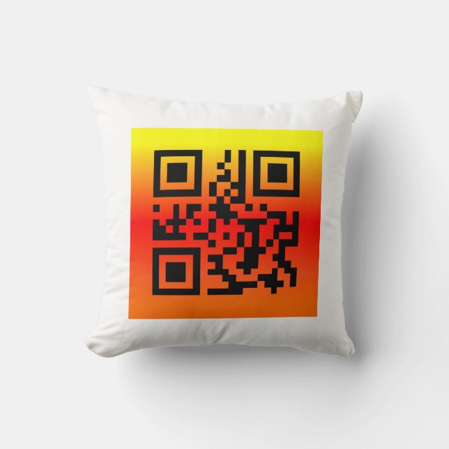 QR Code® Saying: HAPPY THANKSGIVING Cushion (Front)