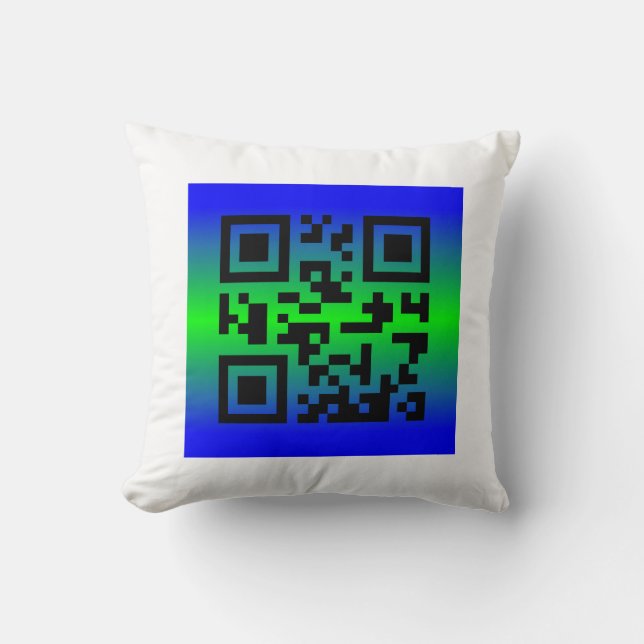 QR Code® Saying: HAVE A GREAT WEEK Cushion (Front)