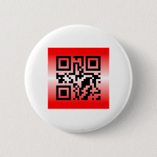 QR Code® Saying: I LOVE YOU 6 Cm Round Badge