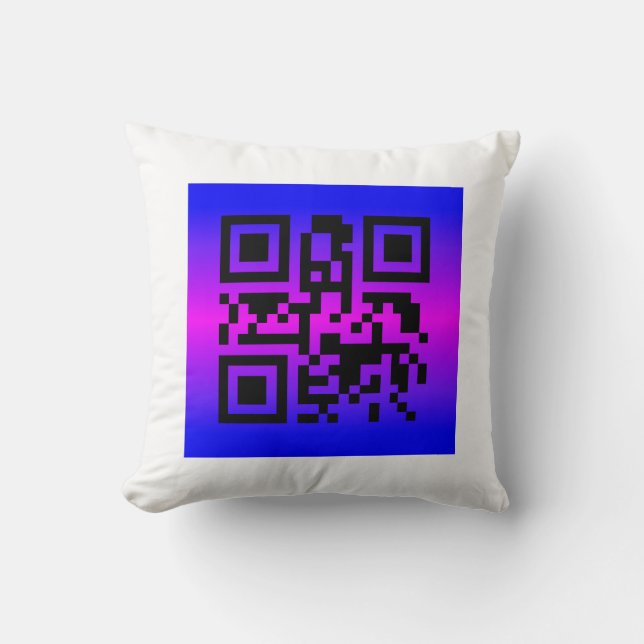 QR Code® Saying: IT’S A BOY Cushion (Front)