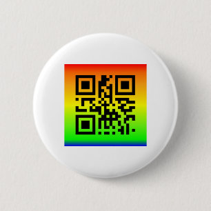 QR Code® Saying: PEACE 6 Cm Round Badge