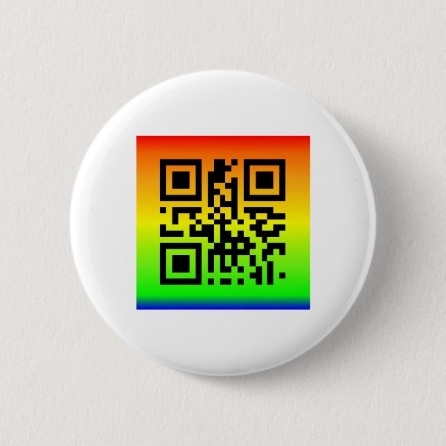 QR Code® Saying: PEACE 6 Cm Round Badge (Front)