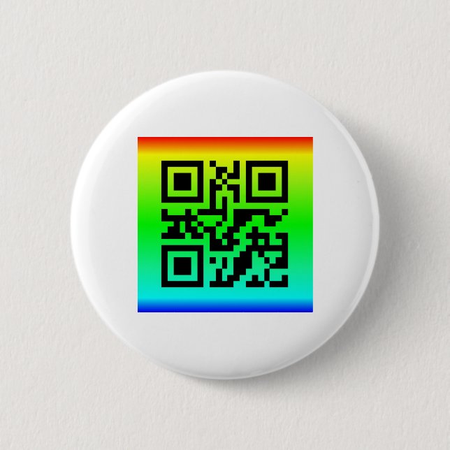QR Code® Saying: SMILE 6 Cm Round Badge (Front)
