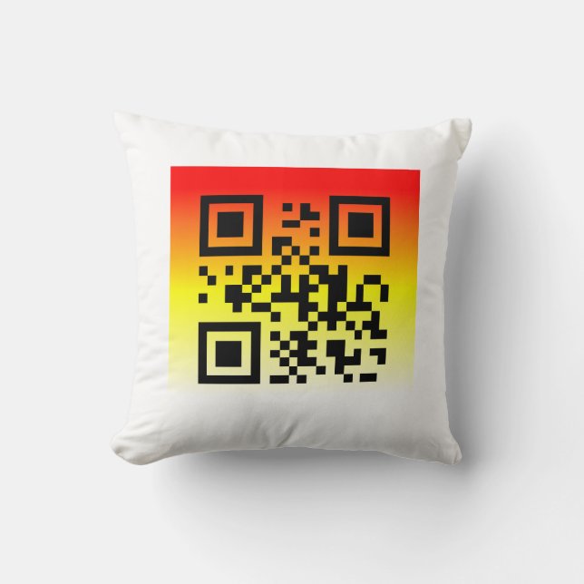 QR Code® Saying: YOU’RE INVITED Cushion (Front)