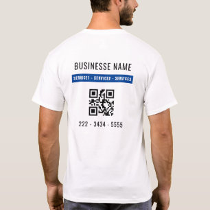 QR Code Scan and Custom Businesse Service T-Shirt