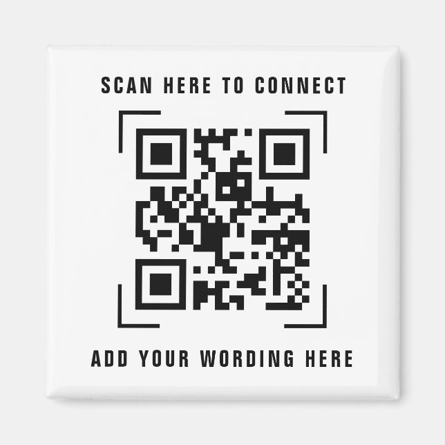 QR Code Scan | Business Logo Promotional Magnet (Front)