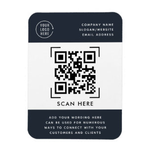 QR Code Scan Business Logo Promotional Magnet