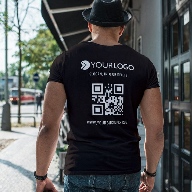 QR Code Scan Custom and Promotional Business Logo T-Shirt (Creator Uploaded)