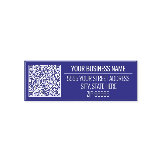 QR Code Scan Info Address Name Text Colours Stamp (Design)