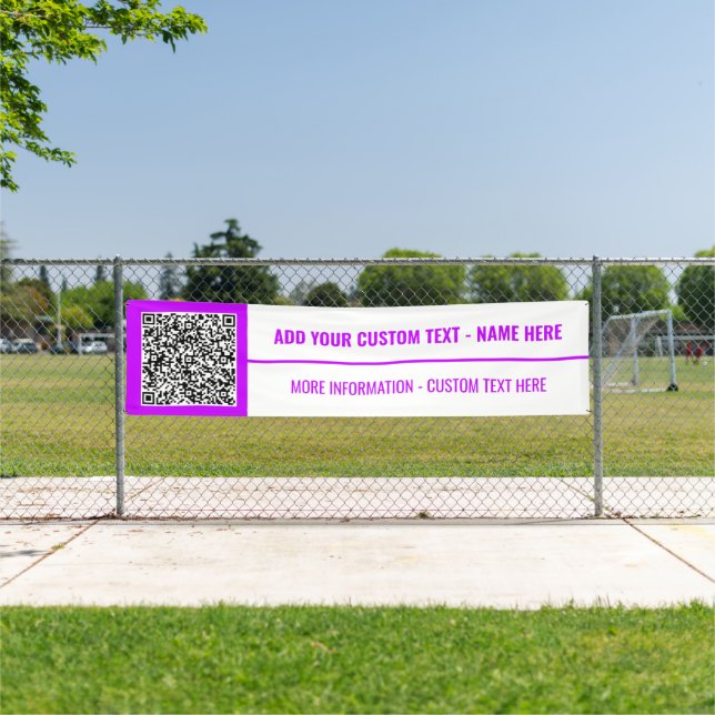 QR Code Scan Info Banner Custom Text and Colours (Insitu)