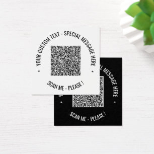 QR Code Scan Info Cards Your Text and Colours
