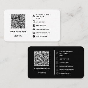 QR Code Scan Info Custom Text Business Card