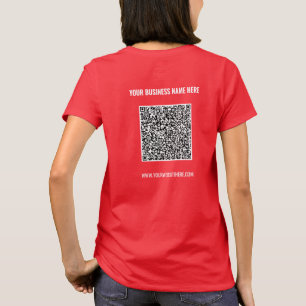 QR Code Scan Info Custom Text Business T-Shirt