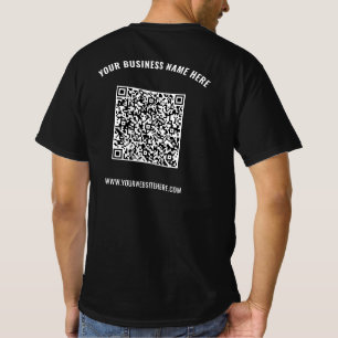 QR Code Scan Info Custom Text Business T-Shirt