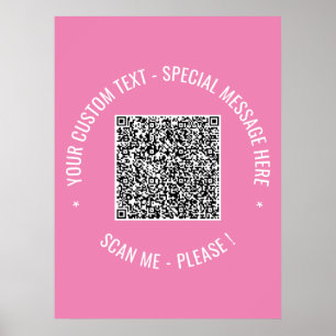 QR Code Scan Info Custom Text Colours Your Poster