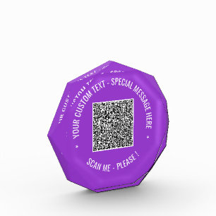 QR Code Scan Info Custom Text Photo Block Gift