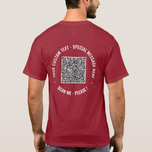QR Code Scan Info Custom Text Special T-Shirt Gift