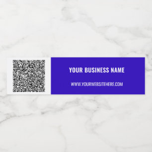 QR Code Scan Info Custom Text Water Bottle Label