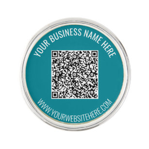 QR Code Scan Info Custom Text Your Gift Lapel Pin