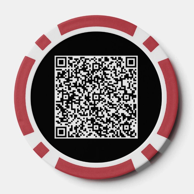 QR Code Scan Info Personalised Poker Chips (Back)