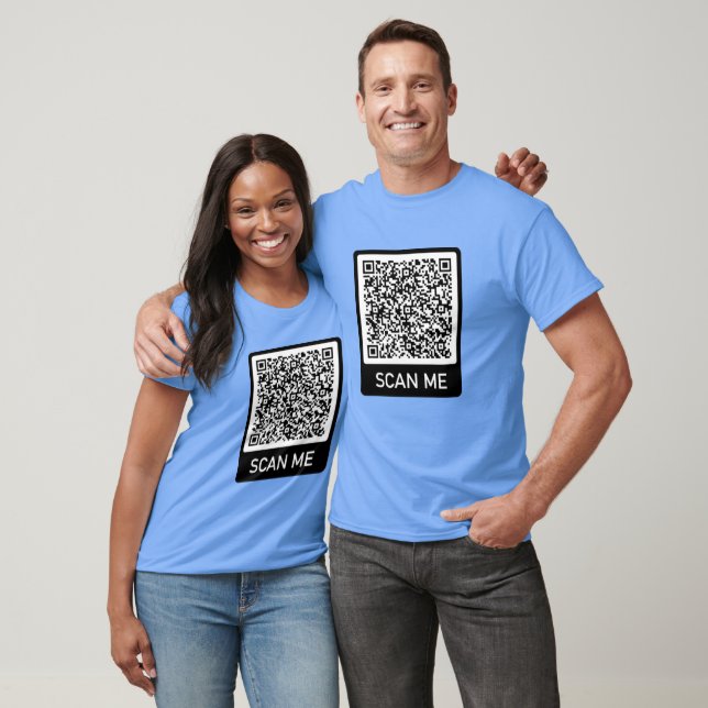 QR Code Scan Info Personalised Your T-Shirt Gift (Unisex)