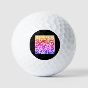 QR Code Scan Info Stamp Golf Balls Your Colours