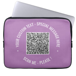 QR Code Scan Info Text and Colours Laptop Sleeve