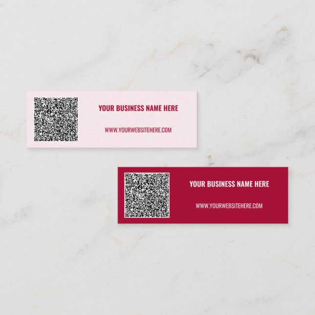 QR Code Scan Info Text Business Card Choose Colour (Front/Back)