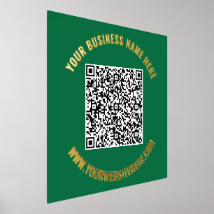QR Code Scan Info Text Foil Prints - Your Colours