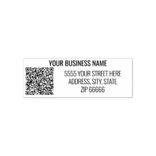 QR Code Scan Info Your Name Address Stamp 