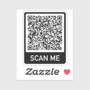 QR Code Scan Info Your Special Message Sticker