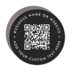 QR Code | Scan Me Black Modern Round Bumper 