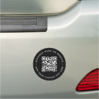 QR Code | Scan Me Black Modern Round Bumper