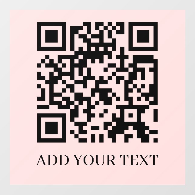 QR Code | Scan Me Blush Pink Feminine Design (Sheet)